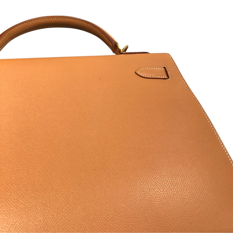 エルメス HERMES ケリー32　外縫い □E刻 ナチュラル　GD金具 クシュベル レディース ハンドバッグ