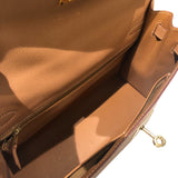 エルメス HERMES ケリー32　外縫い □E刻 ナチュラル　GD金具 クシュベル レディース ハンドバッグ