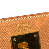 エルメス HERMES ケリー32　外縫い □E刻 ナチュラル　GD金具 クシュベル レディース ハンドバッグ