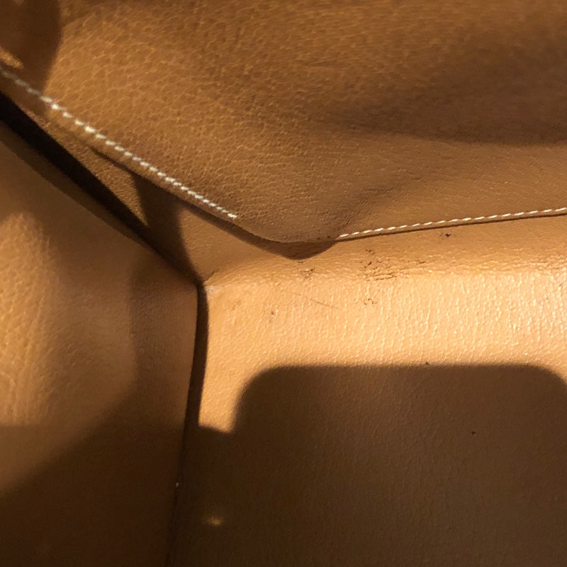 エルメス HERMES ケリー32　外縫い □E刻 ナチュラル　GD金具 クシュベル レディース ハンドバッグ