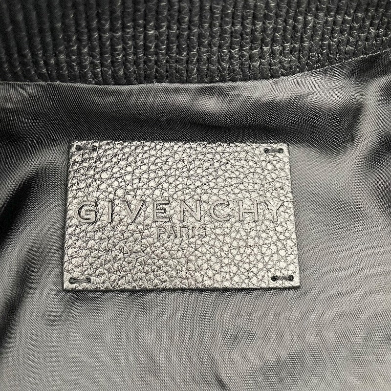 ジバンシィ GIVENCHY エンボスロゴボンバージャケット BM00K960TF ブラック 牛革 メンズ その他アウター