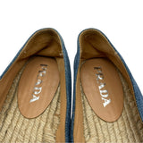 プラダ PRADA ロゴデニムエスパドリーユスリッポン 1S052M ブルー レディース スリッポン