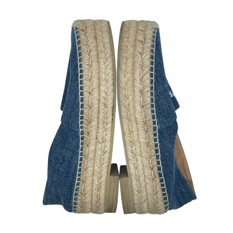 プラダ PRADA ロゴデニムエスパドリーユスリッポン 1S052M ブルー レディース スリッポン