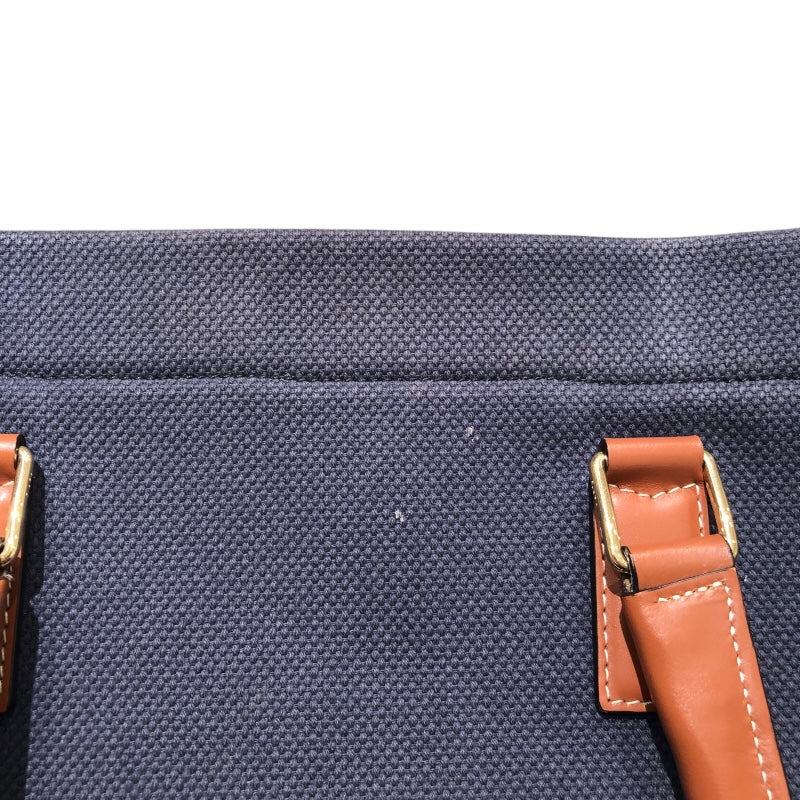 セリーヌ CELINE ホリゾンタルカバス 19216 ネイビー キャンバス レディース トートバッグ