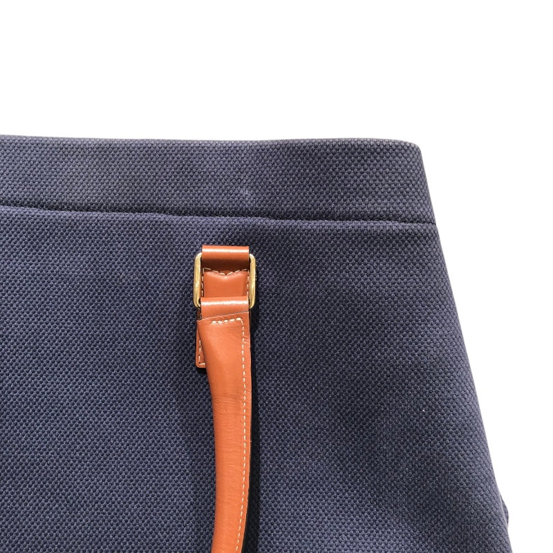 セリーヌ CELINE ホリゾンタルカバス 19216 ネイビー キャンバス レディース トートバッグ