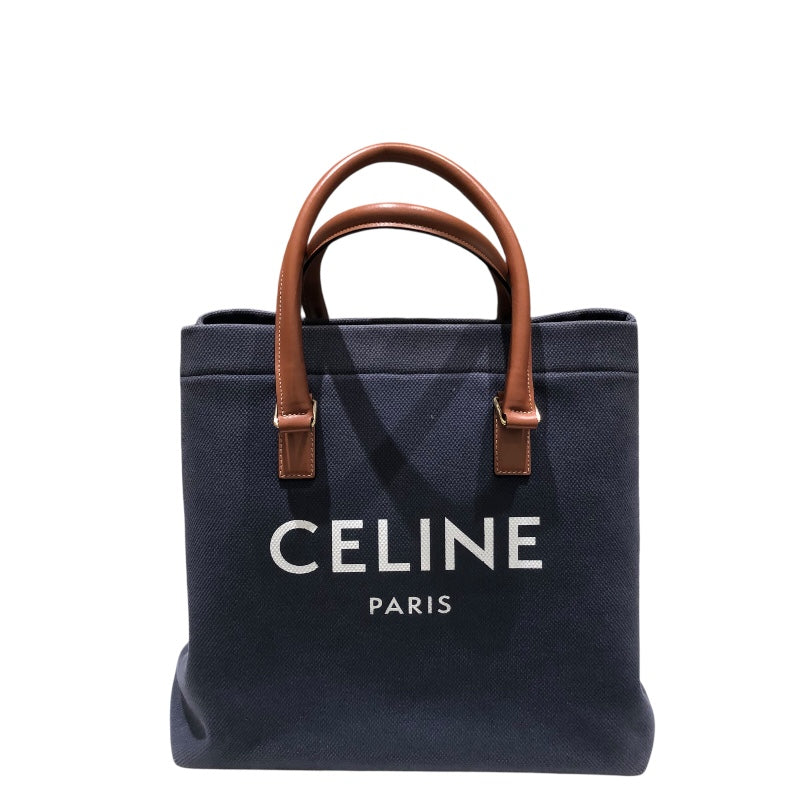 セリーヌ CELINE ホリゾンタルカバス 19216 ネイビー キャンバス レディース トートバッグ