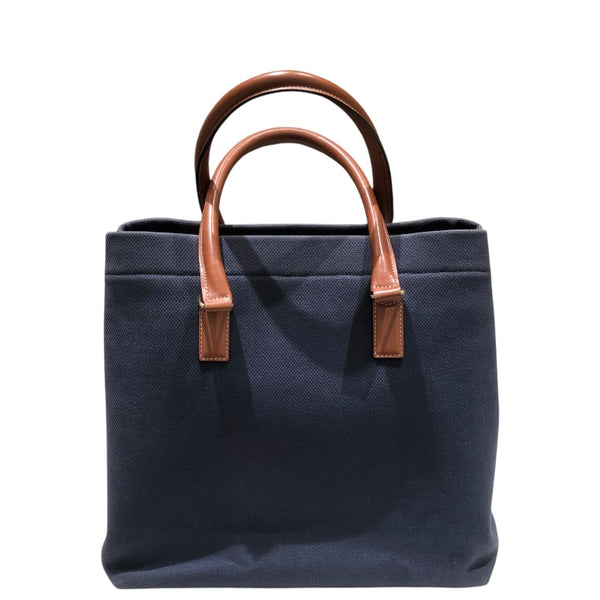 セリーヌ CELINE ホリゾンタルカバス 19216 ネイビー キャンバス レディース トートバッグ