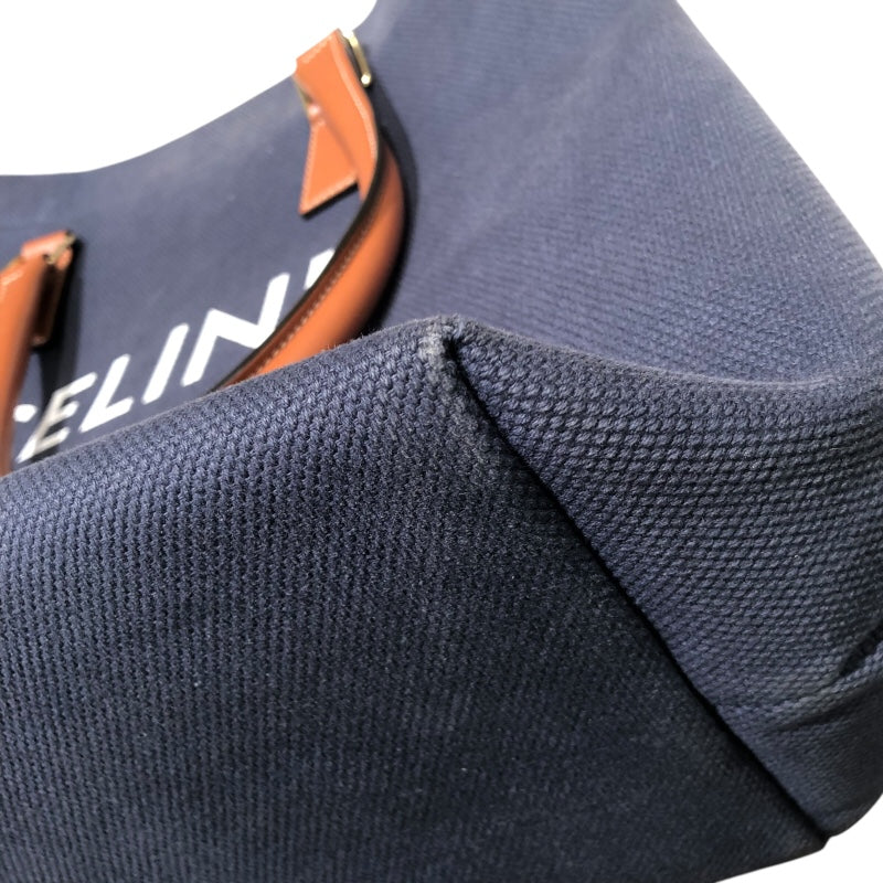 セリーヌ CELINE ホリゾンタルカバス 19216 ネイビー キャンバス レディース トートバッグ