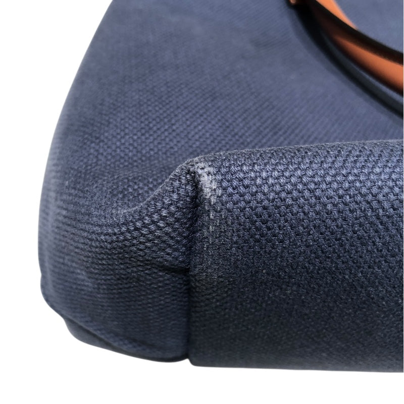 セリーヌ CELINE ホリゾンタルカバス 19216 ネイビー キャンバス レディース トートバッグ