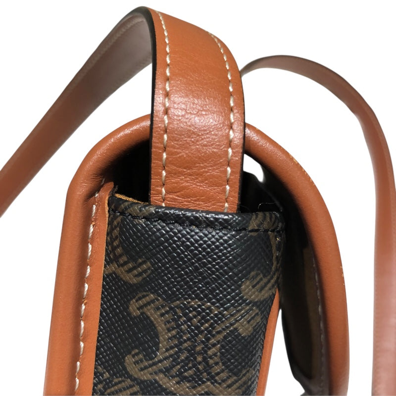 セリーヌ CELINE ミニブザス 196702 ブラウン PVC レディース ショルダーバッグ