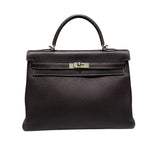 エルメス HERMES ケリー35 □G刻 ブラウン レディース ハンドバッグ