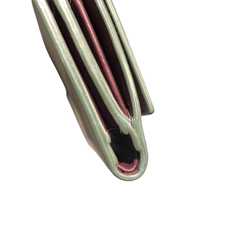 フェンディ FENDI ピーカブーミディアムウォレット 8M0359 グレー/ボルドー レザー レディース 二つ折り財布