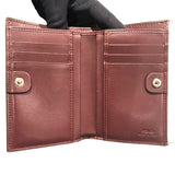 フェンディ FENDI ピーカブーミディアムウォレット 8M0359 グレー/ボルドー レザー レディース 二つ折り財布