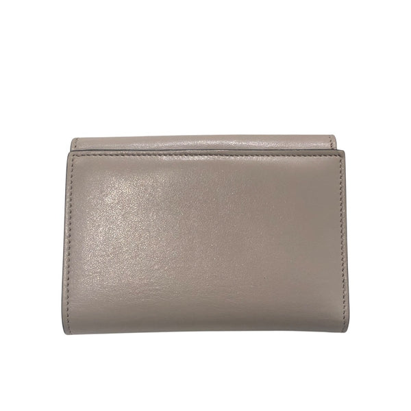 フェンディ FENDI ピーカブーミディアムウォレット 8M0359 グレー/ボルドー レザー レディース 二つ折り財布