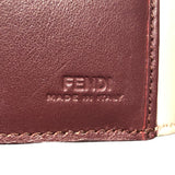 フェンディ FENDI ピーカブーミディアムウォレット 8M0359 グレー/ボルドー レザー レディース 二つ折り財布