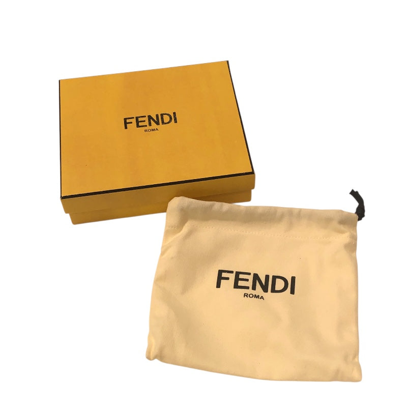 フェンディ FENDI ピーカブーミディアムウォレット 8M0359 グレー/ボルドー レザー レディース 二つ折り財布