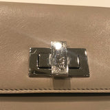 フェンディ FENDI ピーカブーミディアムウォレット 8M0359 グレー/ボルドー レザー レディース 二つ折り財布