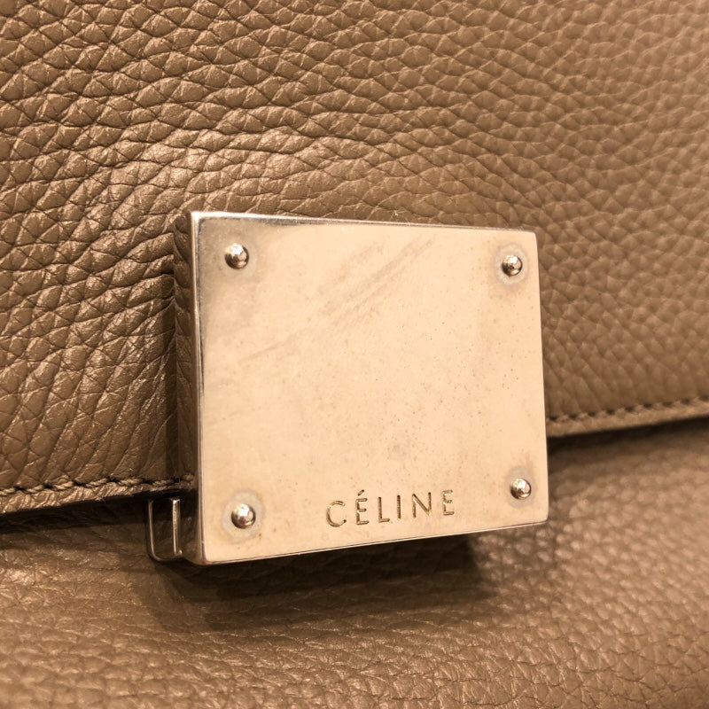 セリーヌ CELINE トラペーズスモール グレージュ　SV金具 レザー/スエード レディース ハンドバッグ