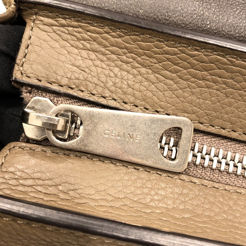 セリーヌ CELINE トラペーズスモール グレージュ　SV金具 レザー/スエード レディース ハンドバッグ