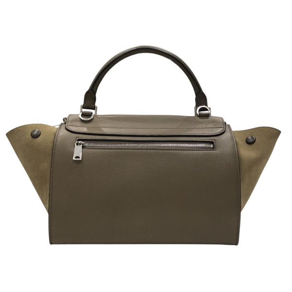 セリーヌ CELINE トラペーズスモール グレージュ　SV金具 レザー/スエード レディース ハンドバッグ