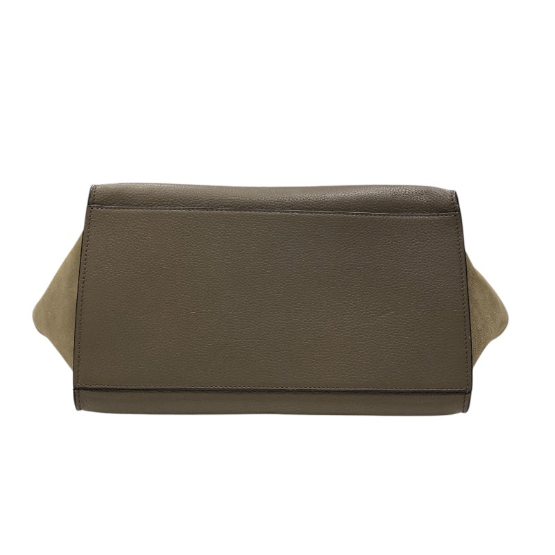 セリーヌ CELINE トラペーズスモール グレージュ　SV金具 レザー/スエード レディース ハンドバッグ