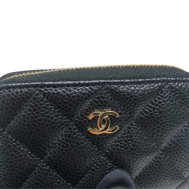 シャネル CHANEL マトラッセクラシックジップコインパース AP0216 ブラック GD金具 キャビアスキン レディース コインケース