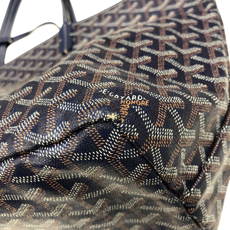 ゴヤール GOYARD サンルイPM ネイビー コーティングキャンバス レディース トートバッグ