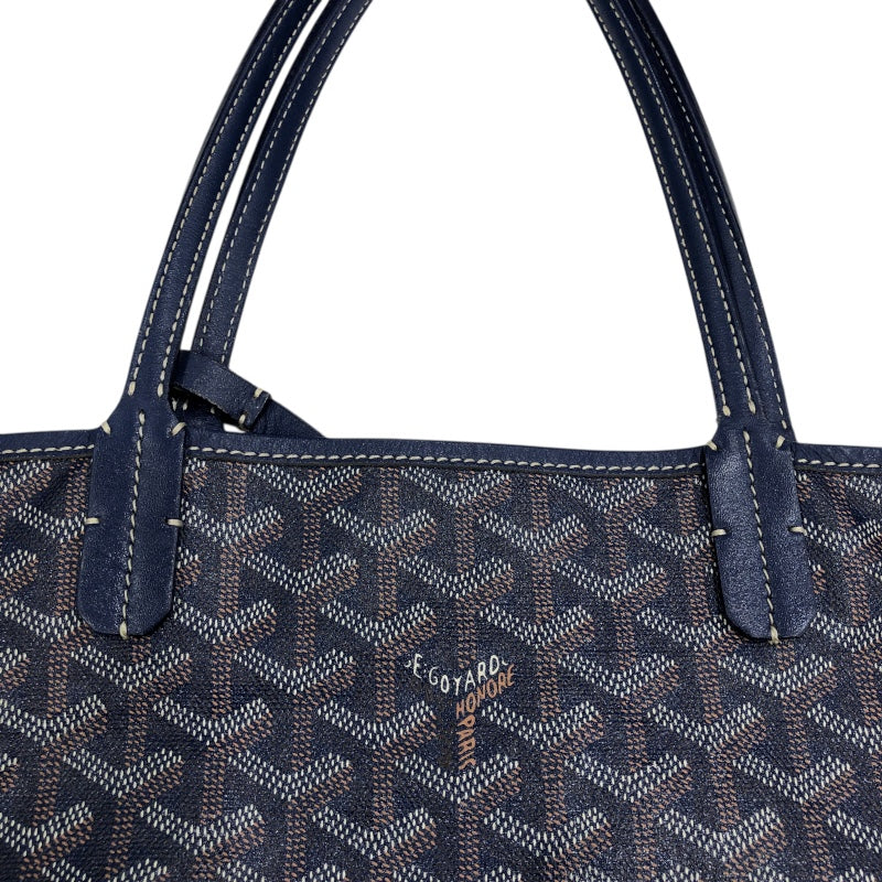 ゴヤール GOYARD サンルイPM ネイビー コーティングキャンバス レディース トートバッグ