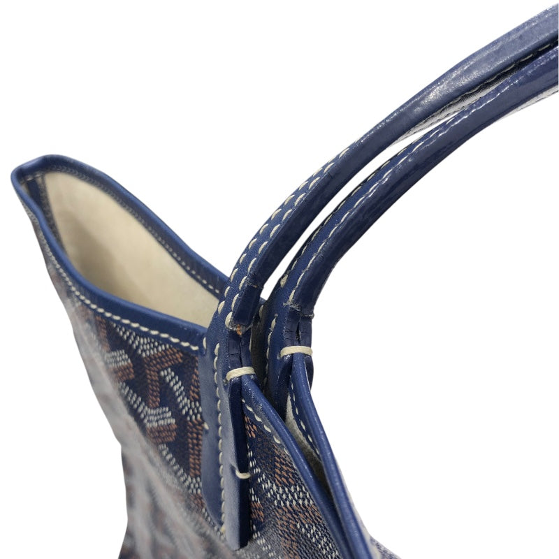 ゴヤール GOYARD サンルイPM ネイビー コーティングキャンバス レディース トートバッグ