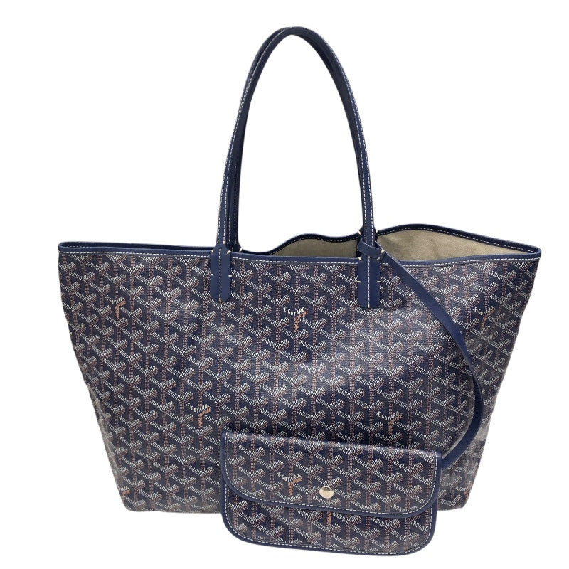 ゴヤール GOYARD サンルイPM ネイビー コーティングキャンバス レディース トートバッグ