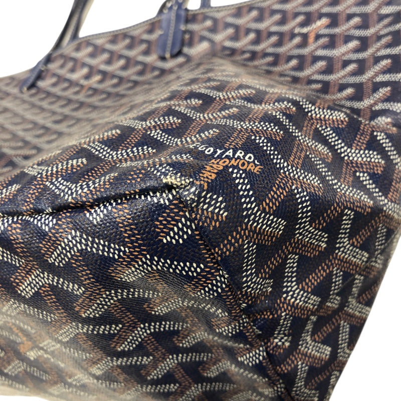 ゴヤール GOYARD サンルイPM ネイビー コーティングキャンバス レディース トートバッグ