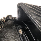 シャネル CHANEL ミニマトラッセ18Vｽﾃｯﾁ A1115 ブラック キャビア レディース ショルダーバッグ