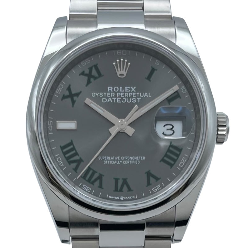 ロレックス ROLEX デイトジャスト36 スレート 126200 グレー SS メンズ 腕時計