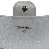 シャネル CHANEL マトラッセフラップカードケース AP0214 ホワイトGD金具 キャビアスキン レディース カードケース