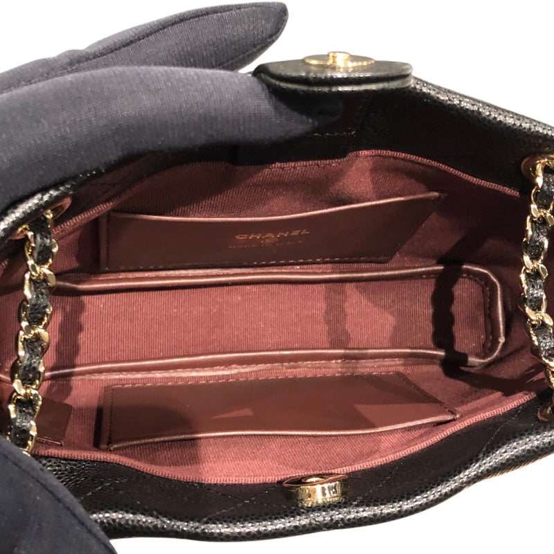 シャネル CHANEL マトラッセクラシックチェーンクラッチ AP4423 ブラック キャビアスキン レディース ハンドバッグ