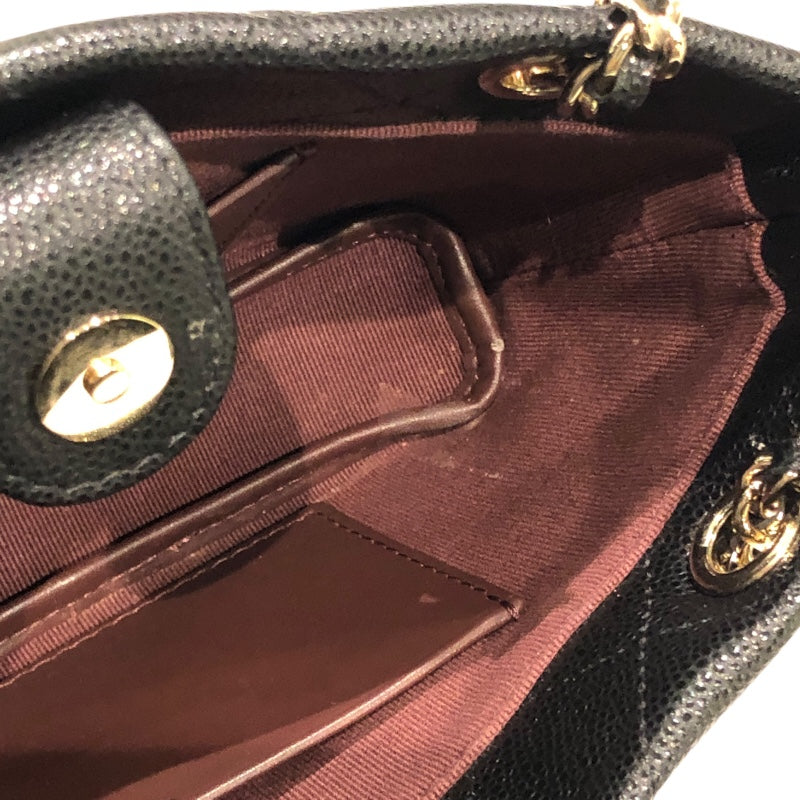 シャネル CHANEL マトラッセクラシックチェーンクラッチ AP4423 ブラック キャビアスキン レディース ハンドバッグ