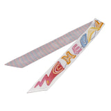 エルメス HERMES ツイリー CHEVALOSCOPENEON ホワイト シルク レディース スカーフ