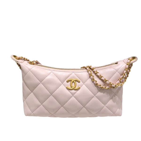 新品未使用　CHANEL 23B 新作　シャネル ホーボー バッグ ピンク シャネル CHANEL ホーボーバッグ AS5528 ピンク ラム レディース