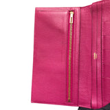 エルメス HERMES ベアンスフレ C刻 ローズシェヘラザード アリゲーター レディース 長財布