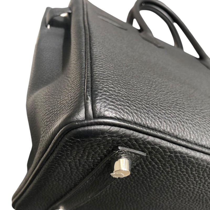 エルメス HERMES バーキン30 U刻 ブラック　シルバー金具 トゴ ユニセックス ハンドバッグ