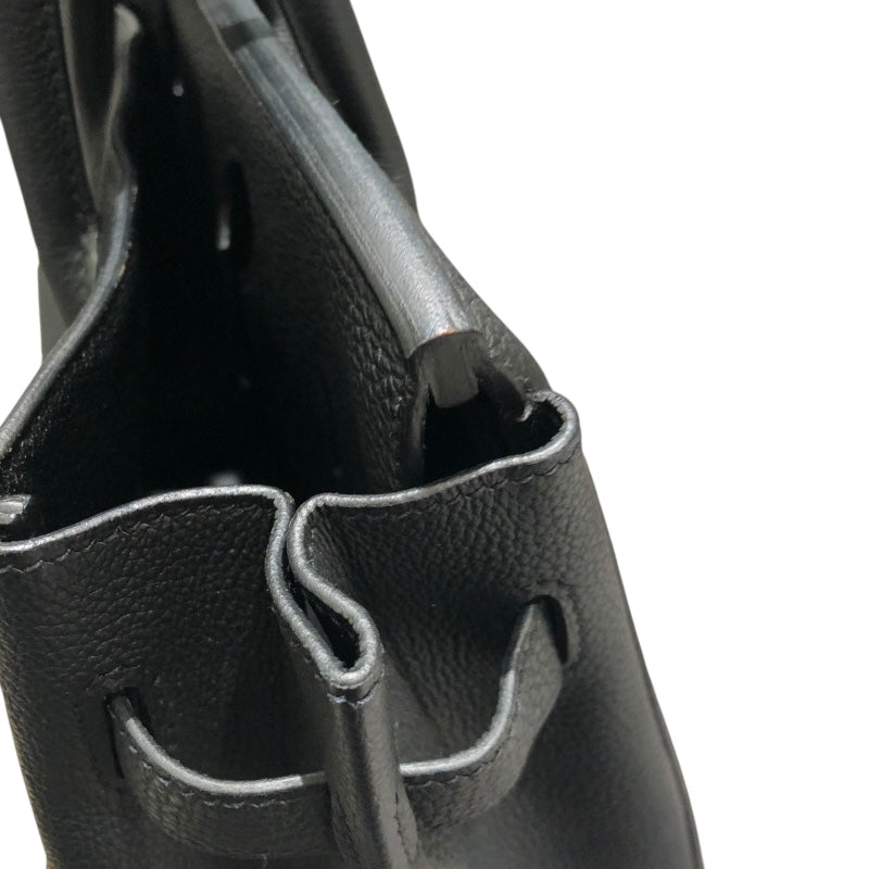 エルメス HERMES バーキン30 U刻 ブラック　シルバー金具 トゴ ユニセックス ハンドバッグ