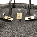 エルメス HERMES バーキン30 U刻 ブラック　シルバー金具 トゴ ユニセックス ハンドバッグ