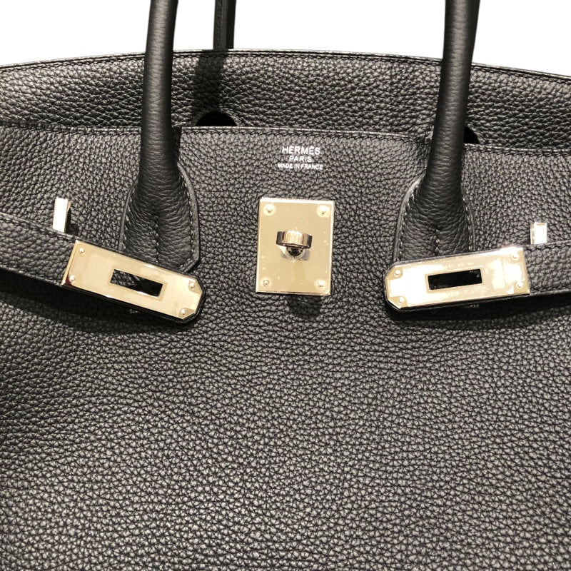 エルメス HERMES バーキン30 U刻 ブラック　シルバー金具 トゴ ユニセックス ハンドバッグ