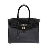 エルメス HERMES バーキン30 U刻 ブラック　シルバー金具 トゴ ユニセックス ハンドバッグ