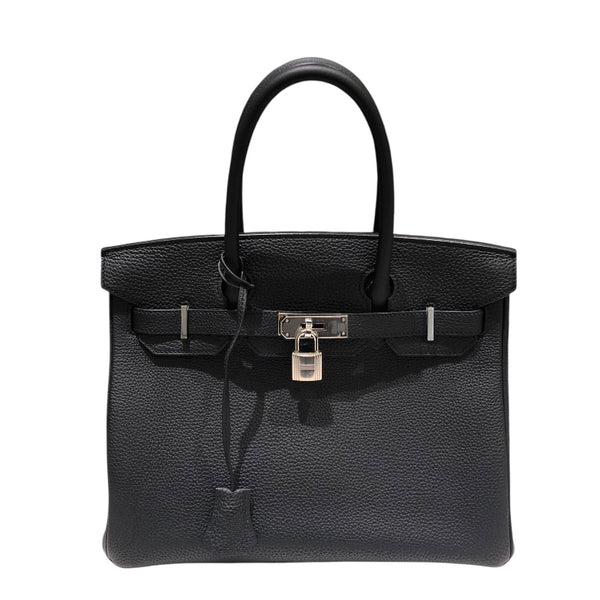 エルメス HERMES バーキン30 U刻 ブラック　シルバー金具 トゴ ユニセックス ハンドバッグ
