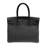 エルメス HERMES バーキン30 U刻 ブラック　シルバー金具 トゴ ユニセックス ハンドバッグ