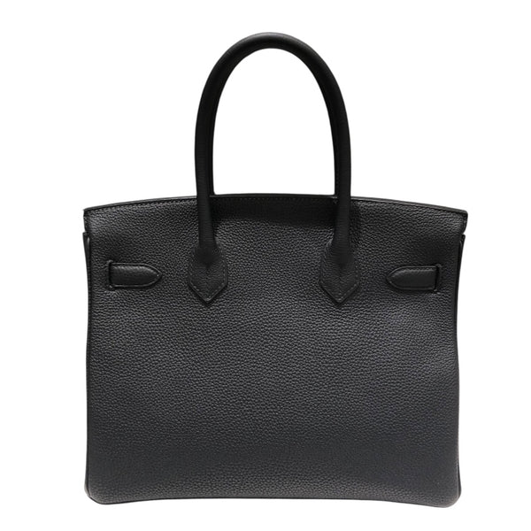 エルメス HERMES バーキン30 U刻 ブラック　シルバー金具 トゴ ユニセックス ハンドバッグ