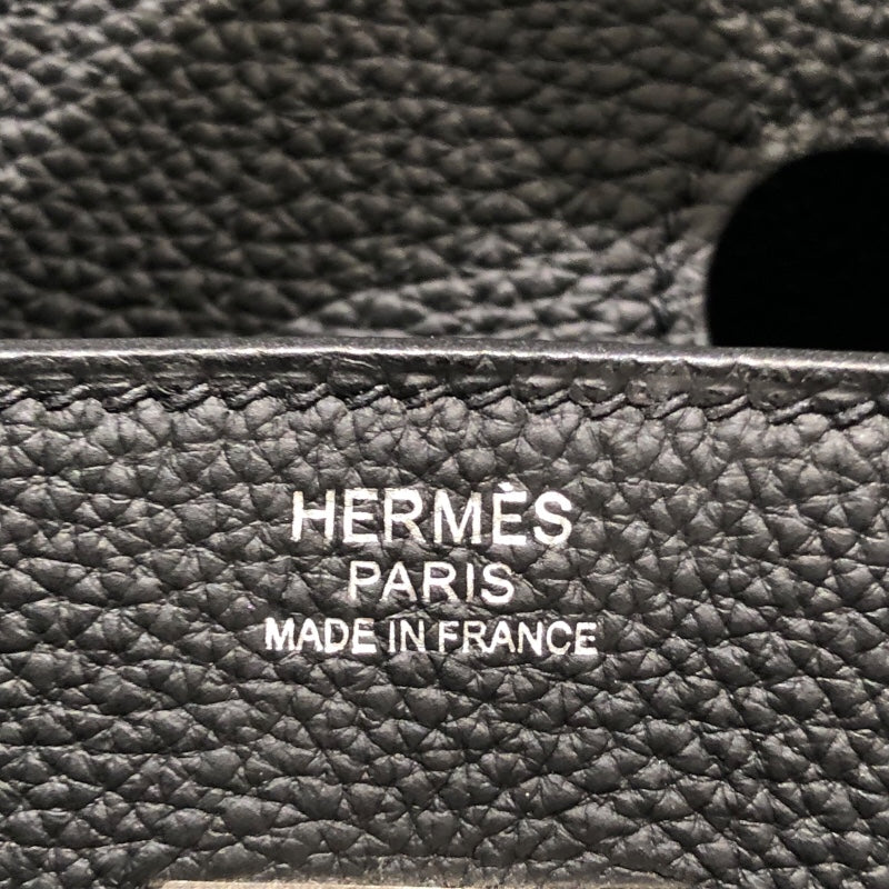 エルメス HERMES バーキン30 U刻 ブラック　シルバー金具 トゴ ユニセックス ハンドバッグ