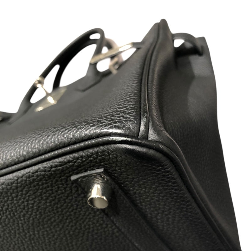 エルメス HERMES バーキン30 U刻 ブラック　シルバー金具 トゴ ユニセックス ハンドバッグ