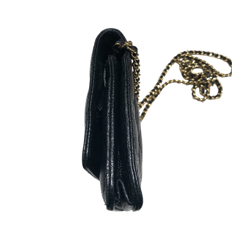 シャネル CHANEL マトラッセチェーンウォレット A33814 ブラック